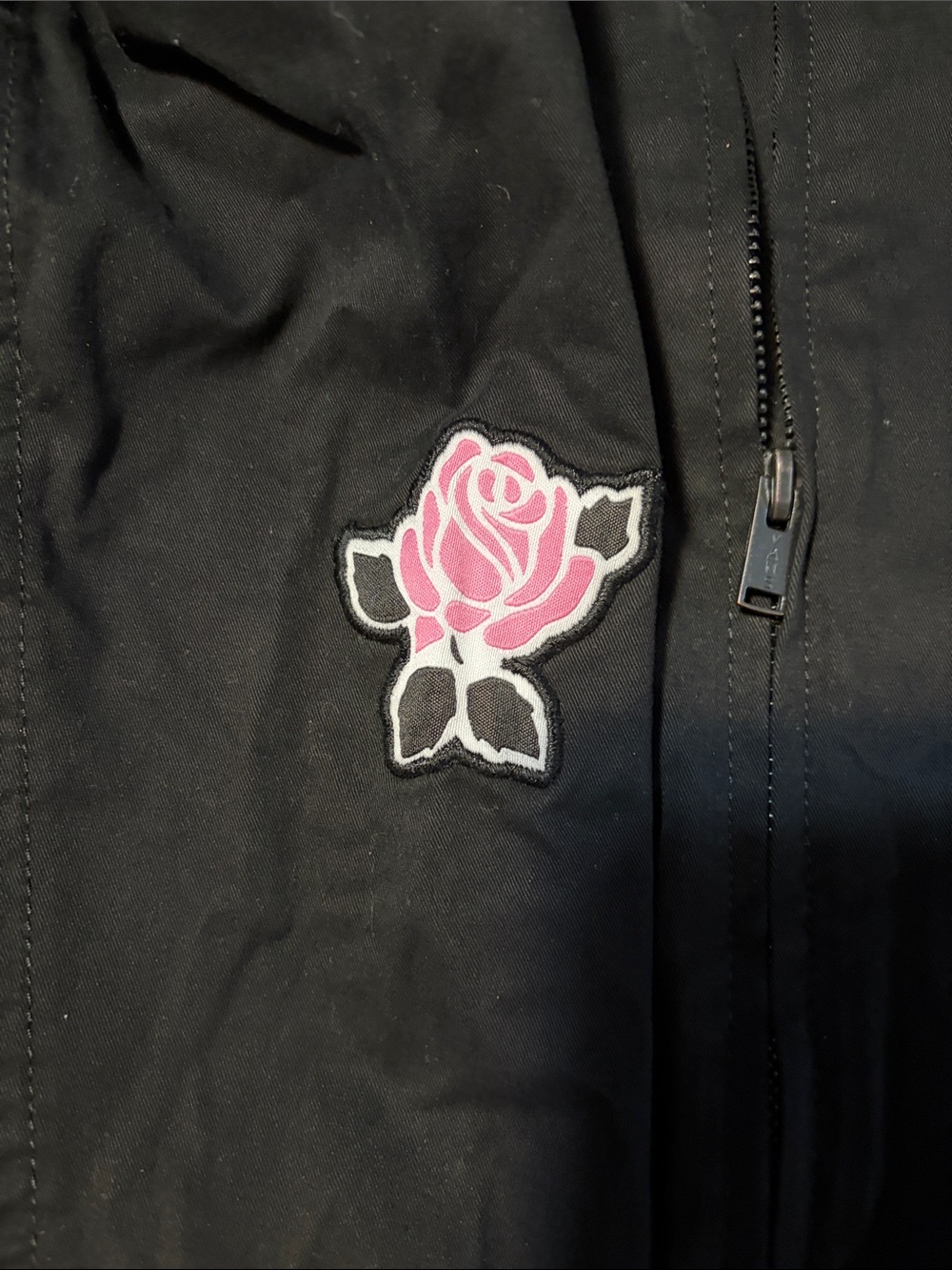 Vans Black Utility Jacket with Pink Script Logo - Picture 7 of 8